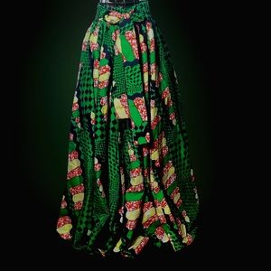African Print Skirt Lable says one size.